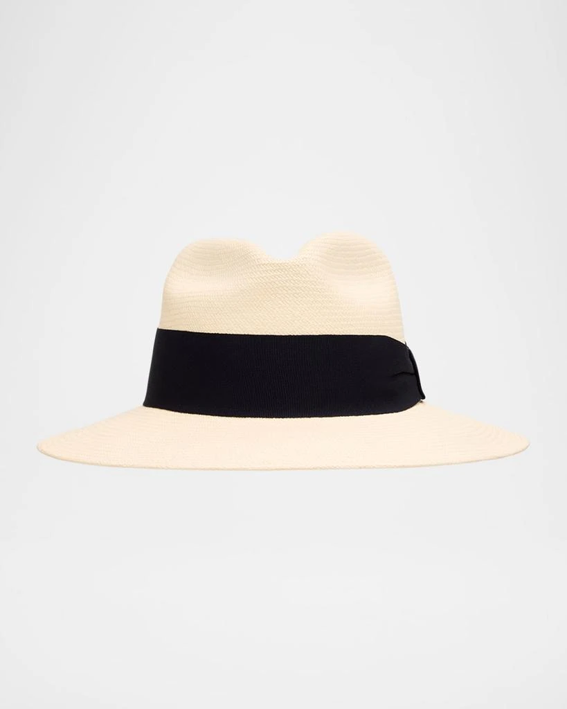 Frescobol Carioca Men's Rafael Wide-Ribbon Straw Panama Hat 1