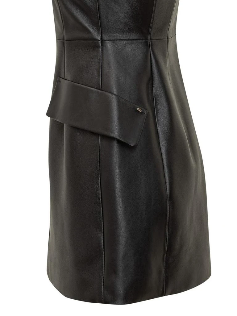 Sportmax Sportmax Black Leather Short Dress With Pockets  On Sale Now with  Up to 31% Off | Discover Exclusive Deals & Savings at BeyondStyle   Authentic Max Mara sportmax-sportmax-black-leather-short-dress-with-pockets|women  with Limited-Time
