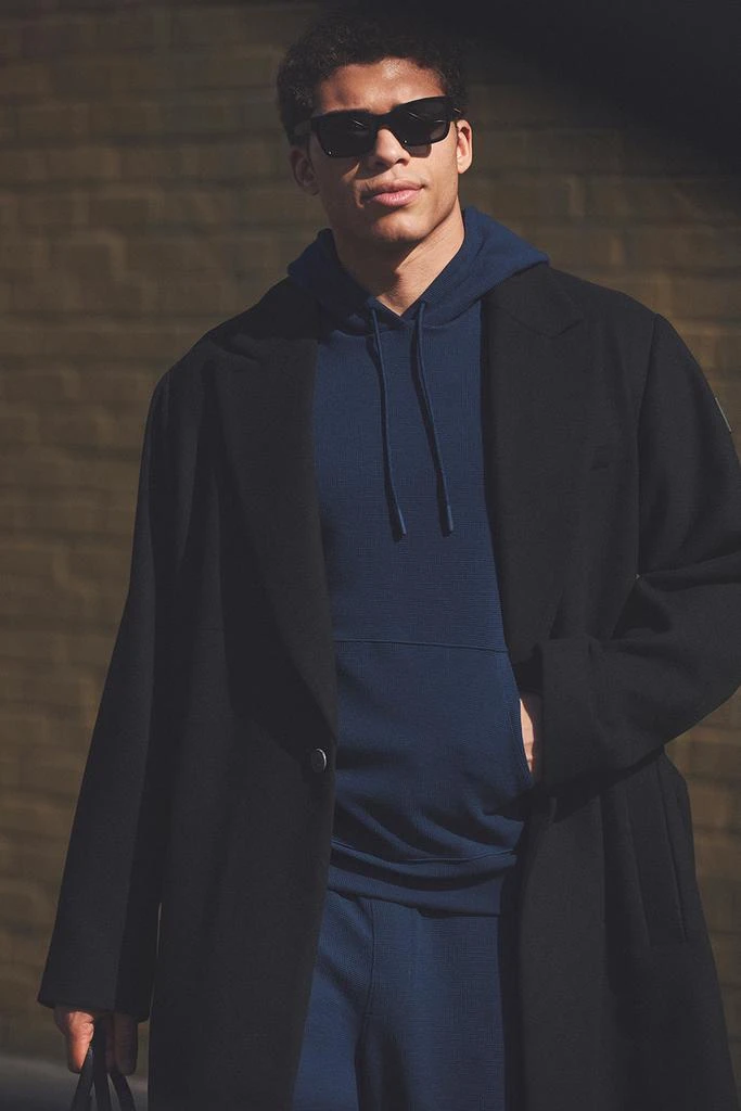 Alo Micro Waffle Fast Break Hoodie - Navy 5
