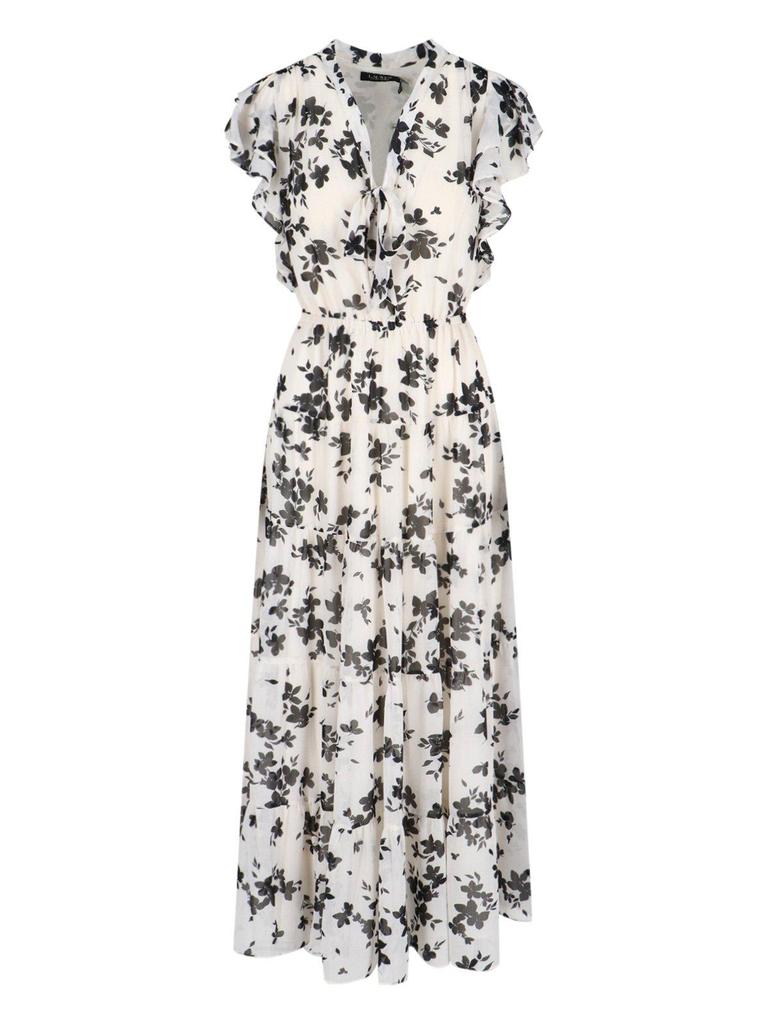 Ralph Lauren Floral Printed Ruffled Dress