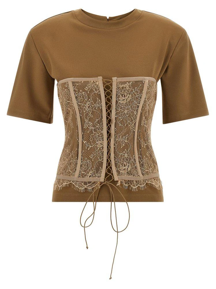 GIUSEPPE DI MORABITO Giuseppe Di Morabito Crewneck Bustier T-Shirt