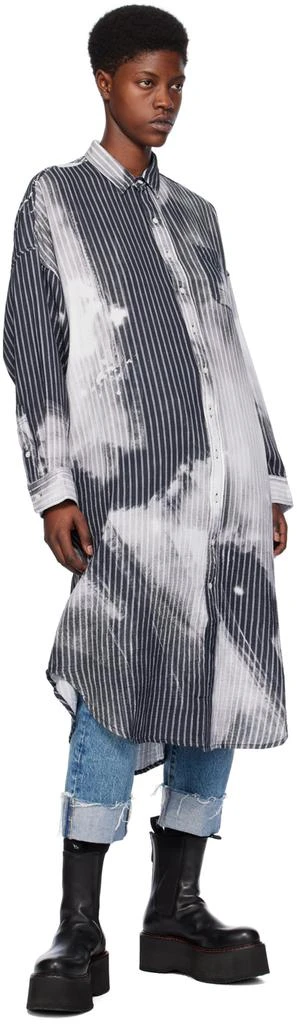 R13 Black & Gray Striped Maxi Dress 4
