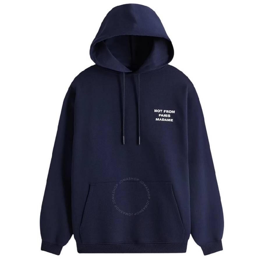 パーカー・フーディ DROLE DE MONSIEUR Black Hoodie with Logo in Cotton Man Black Cotton Classic Hoodie