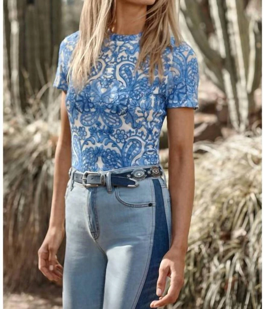 Johnny Was Johnny Was - ELEANOR SHORT SLEEVE MESH TEE 5
