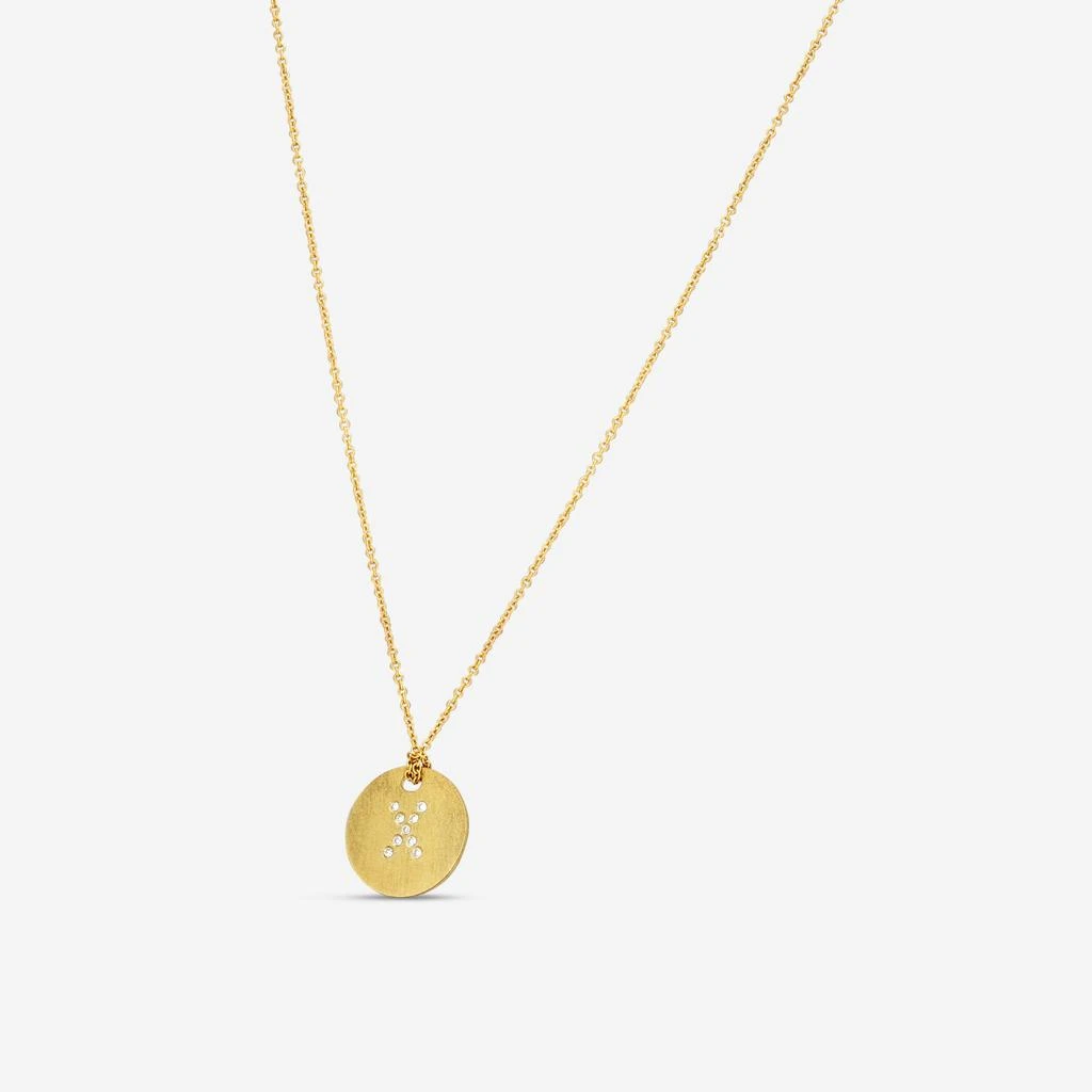Roberto Coin Roberto Coin Tiny Treasures 18K Yellow Gold Diamond "X" Pendant Necklace 000801AYCHXX 2