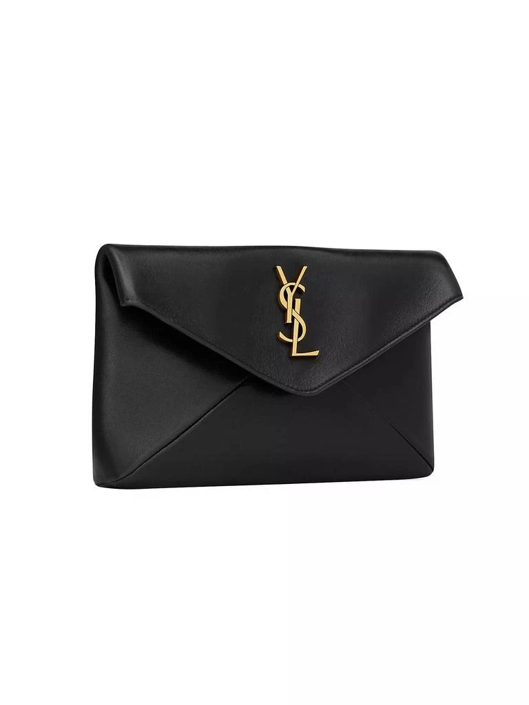 Yves Saint Laurent Cassandre Small Envelope Pouch In Lambskin 3