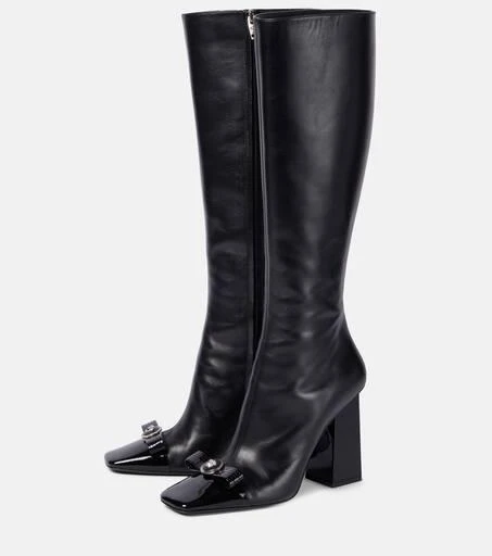 Versace Gianni Ribbon leather knee-high boots 5