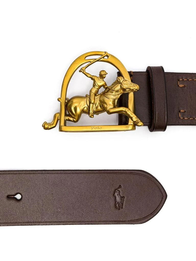 Ralph Lauren Jmp Plyr Elev Plaque Smooth Leather Polo Belt 2