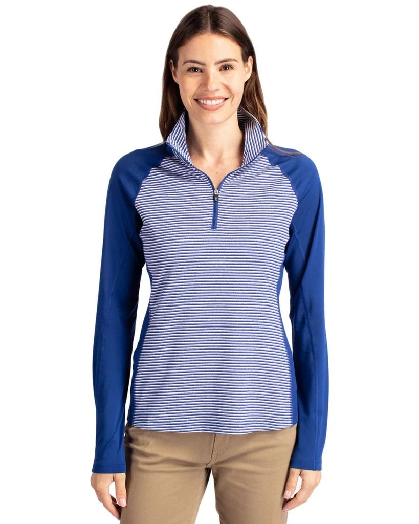 Cutter & Buck Forge Tonal Stripe Stretch Half Zip Womens Top 4