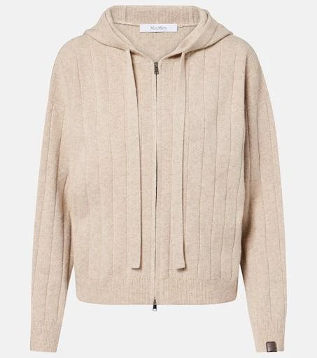 Max Mara Rubiera cashmere zip-up hoodie 1