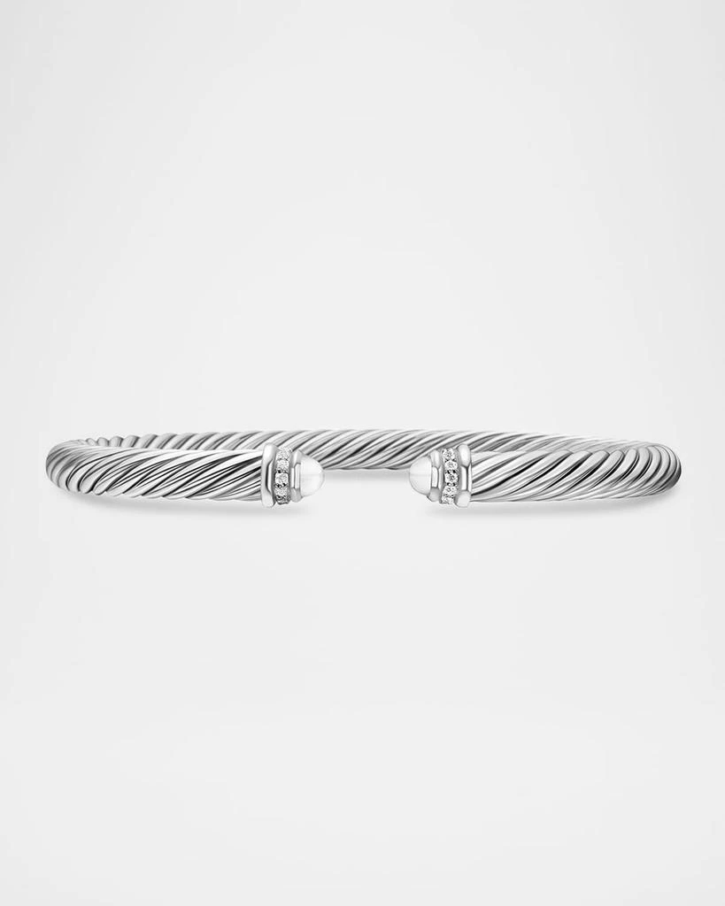 David Yurman Cable Bracelet with Gemstone and Diamonds in Silver