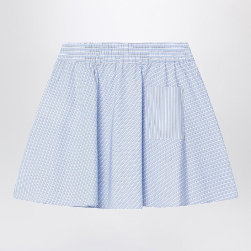 Golden Goose Light blue striped cotton skirt