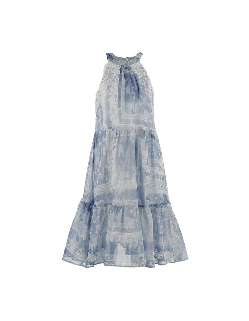 ERMANNO Cotton And Silk Voile Sleeveless Dress With Lace 1