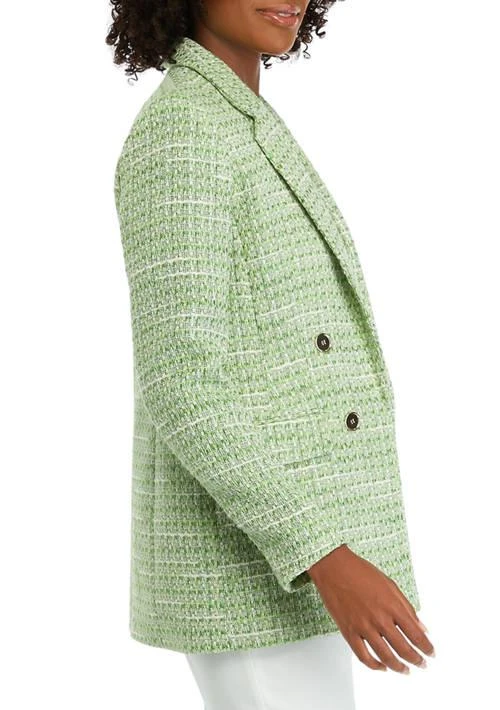 THE LIMITED Limited Womens Four Button Notch Collar Tweed Jacket 3
