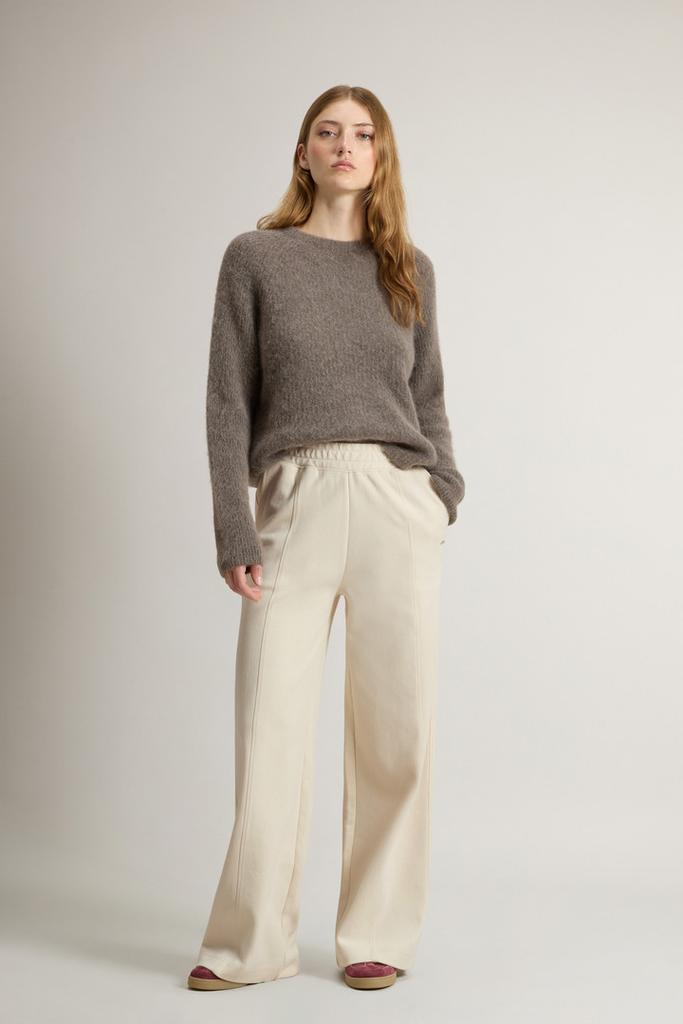 Woolrich Wide-Leg Pants in Cotton-Blend Interlock - Women - White