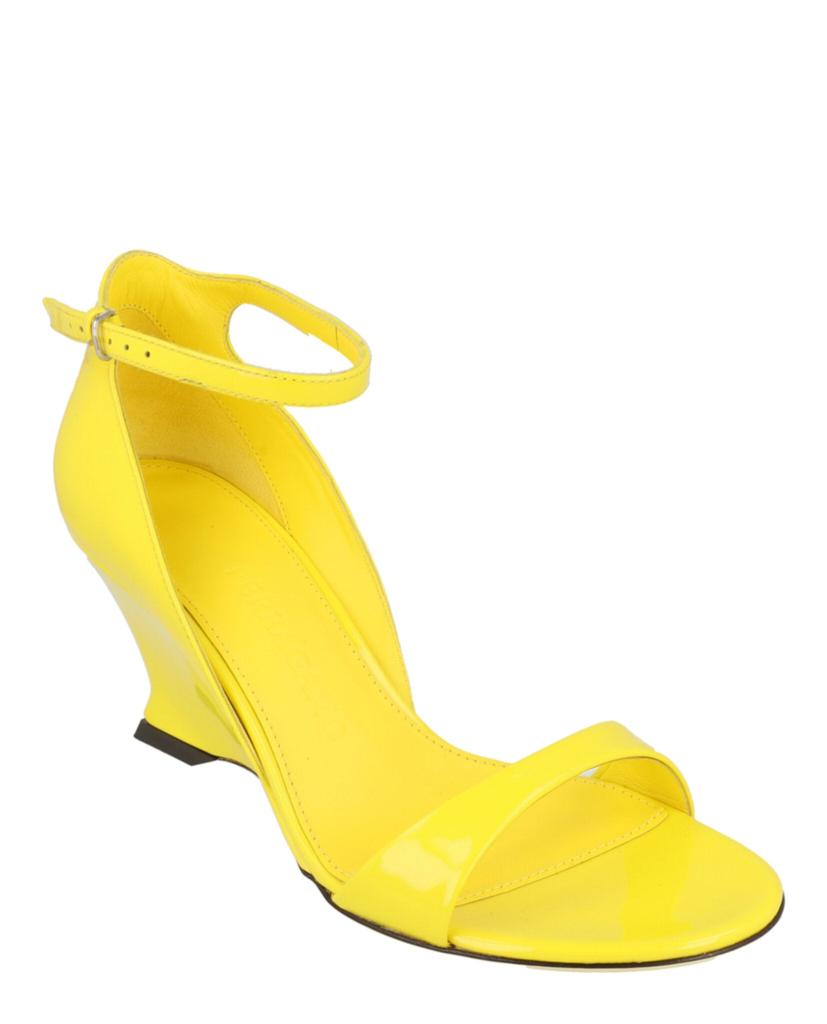 Salvatore Ferragamo Vidette Patent Leather Wedge Sandals