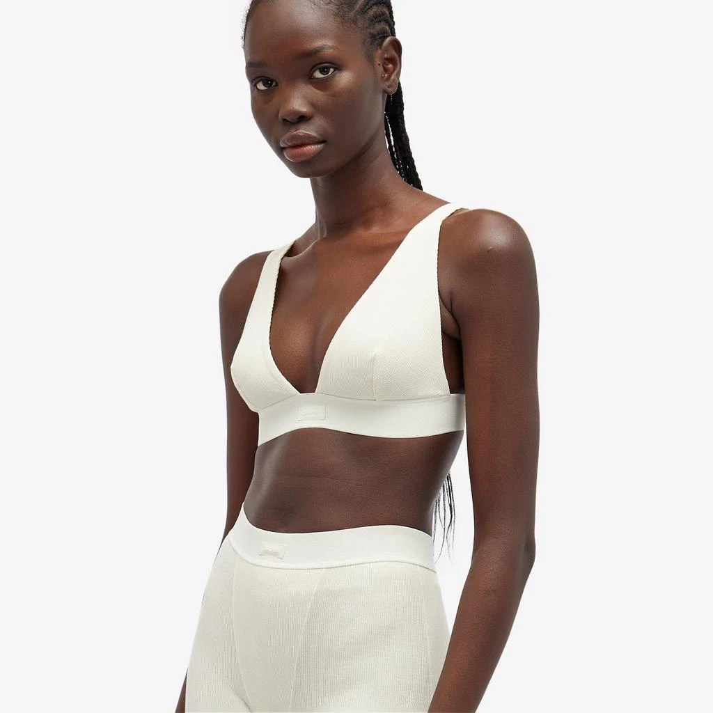 SKIMS SKIMS Cotton Rib Plunge Bralette 5