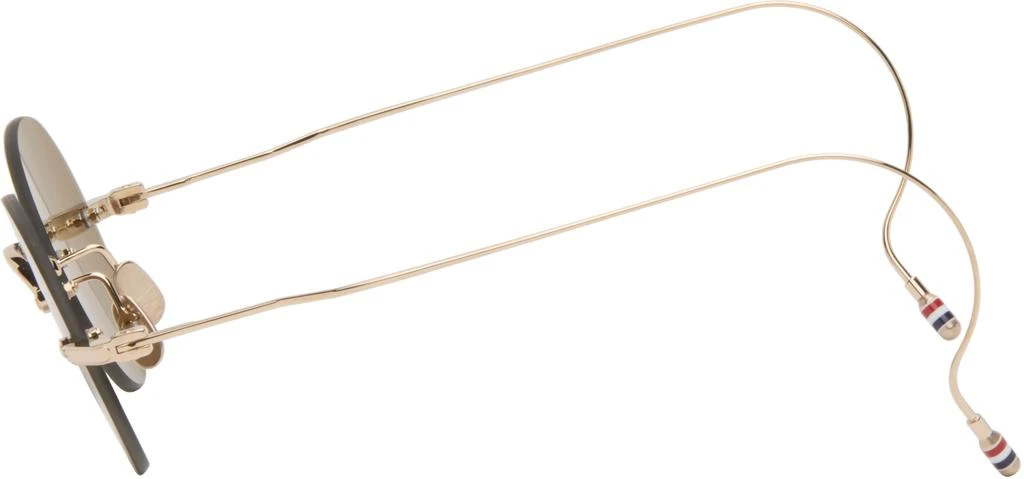 Thom Browne Gold Titanium Rimless Round Sunglasses 3