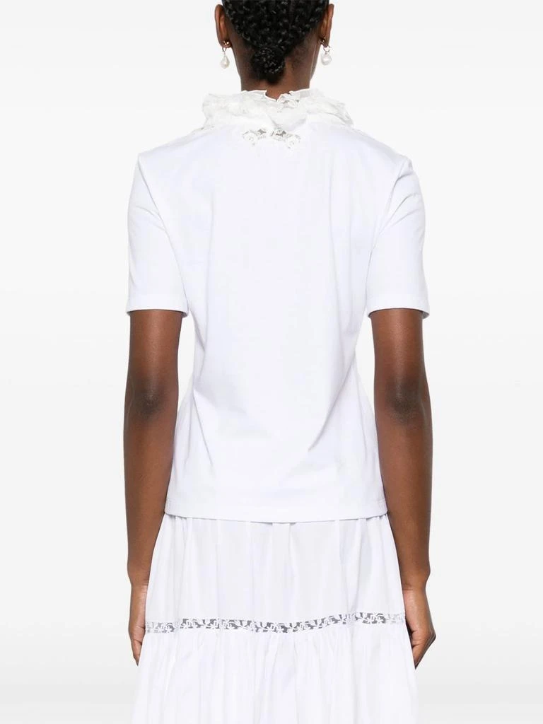 ERMANNO ERMANNO SCERVINO - Lace Detail Cotton T-shirt 2