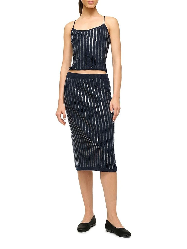 Staud Emerson Sequined Rib-knit Tank 2