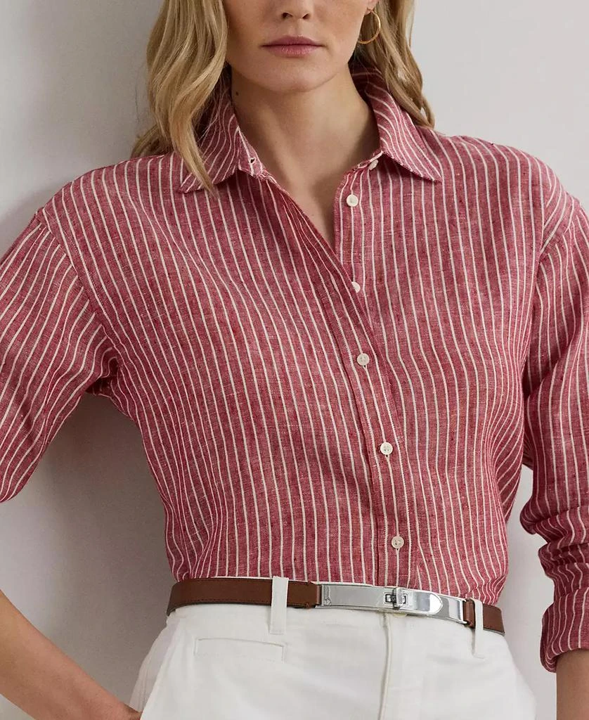 Ralph Lauren Women's Relaxed-Fit Striped Linen Shirt, P/XS-3X 3