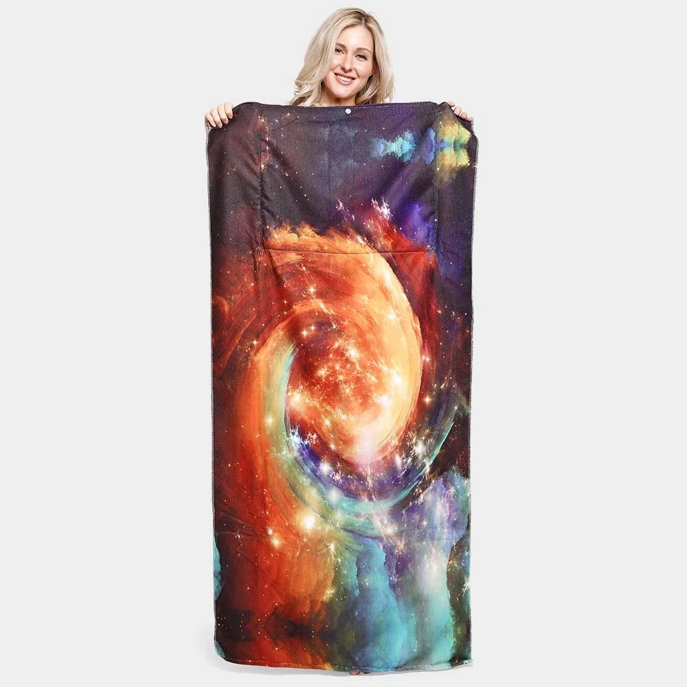 FASHNZFAB Galaxy Print Beach Towel and Tote Bag 6
