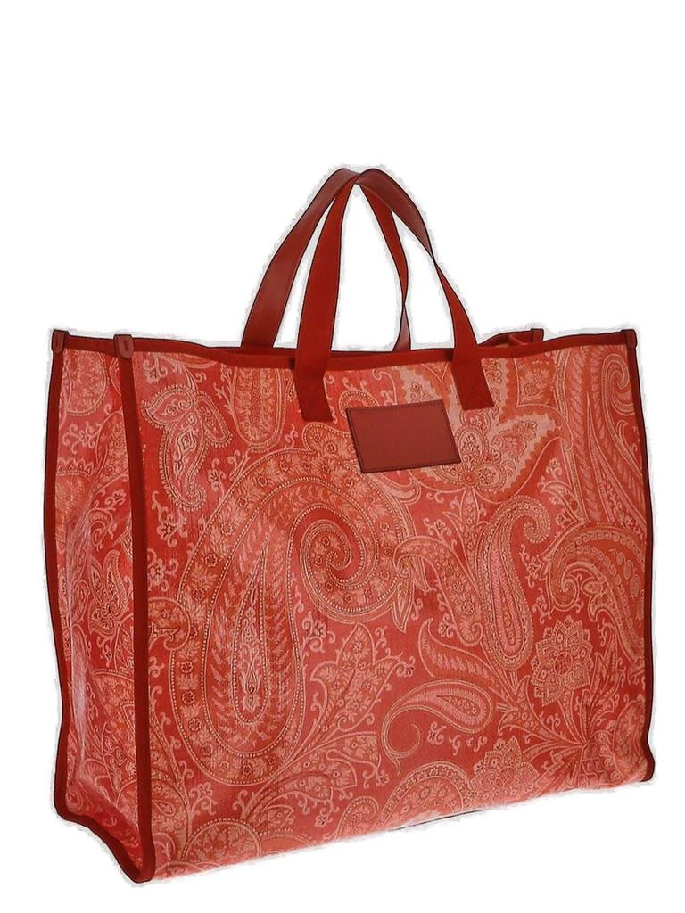 ETRO Etro Paisley Printed Logo Patch Tote Bag 3