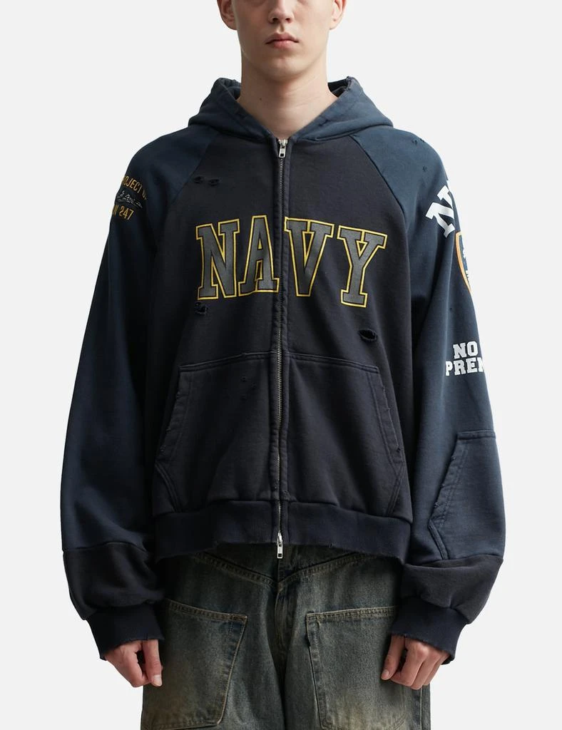 PROJECT G/R Reconstructed Folded Zip Hoodie 3