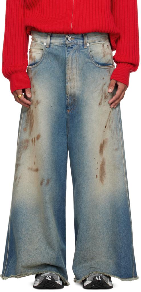 LU'U DAN Blue Kriss Kross Jeans WAIST-US-32 - Jeans - Free