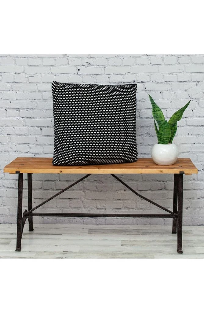 Parkland Tuxedo Transitional Black Throw Pillow