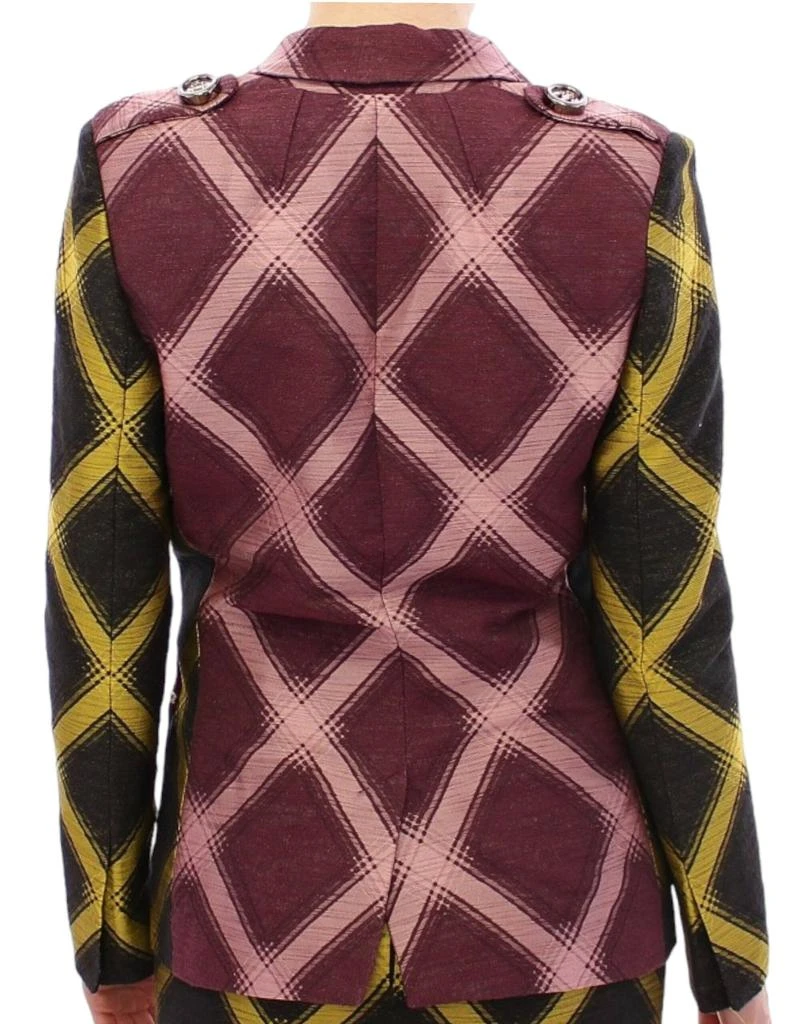 House of Holland House of Holland Chic Purple Checkered Jacket Blazer 3