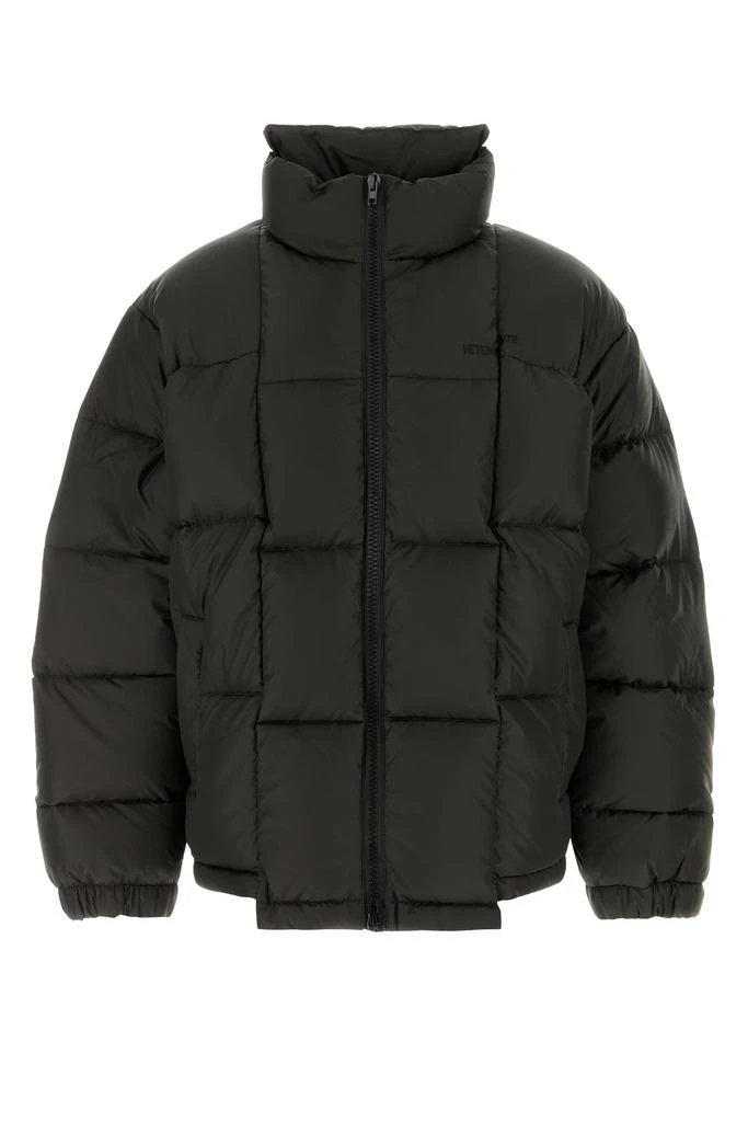 Vetements Dark brown polyester down jacket