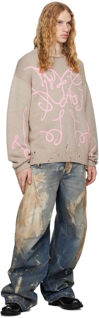 Acne Studios Beige Printed Sweater 4