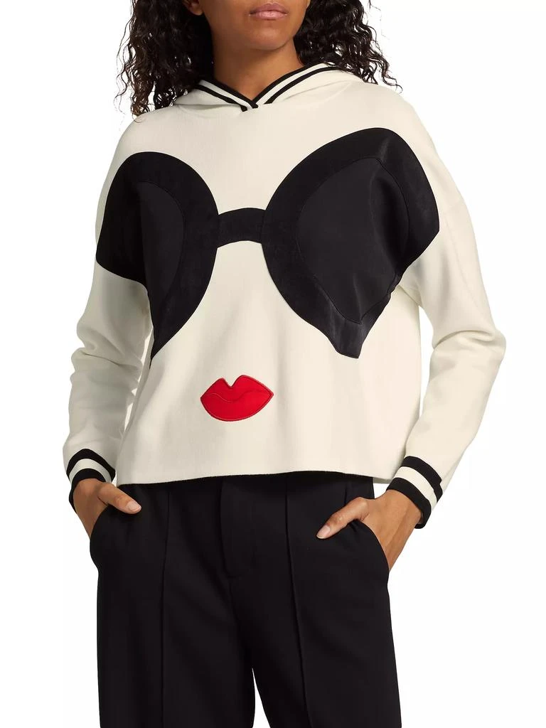 Alice + Olivia Oscar Saceface Double Knit Pullover Sweater 3