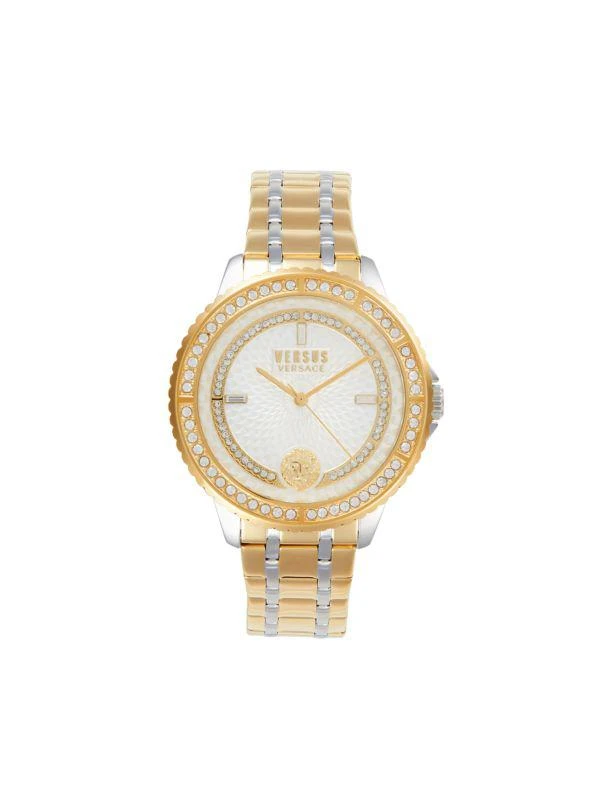 Shop 38MM Two Tone Stainless Steel & Crystal Bracelet Watch  display picture 1