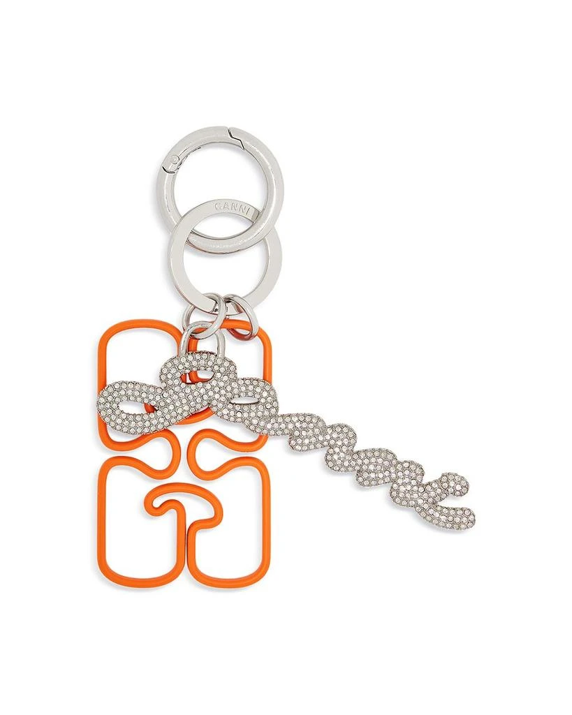 Ganni Strass Signature Keyring 1