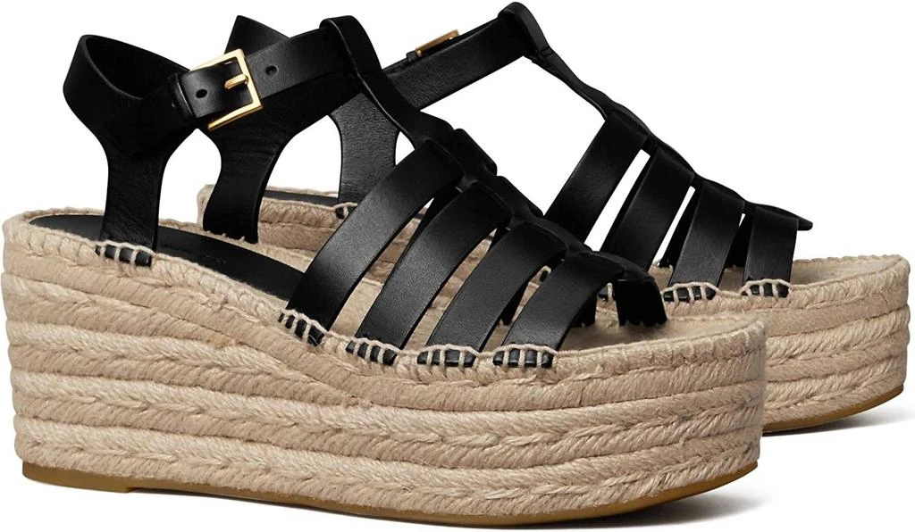 Tory Burch Women's Footwear Fisherman Wedge In Black