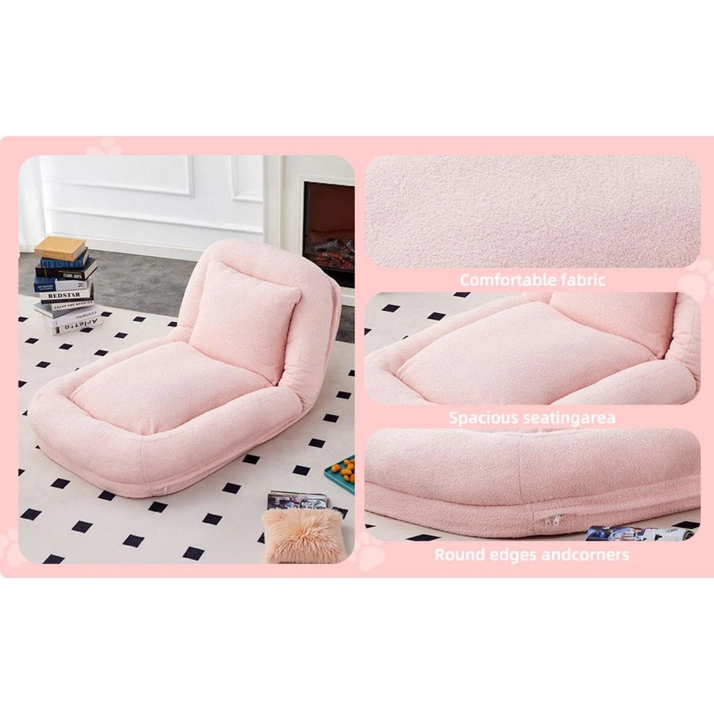 Streamdale Furniture Streamdale Folding Plush Floor Lounge Chair - Adjustable 5