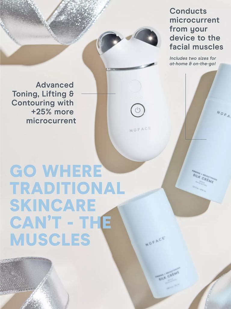 NuFace Trinity+ Smart Advanced Facial Toning Routine 4-Piece Set