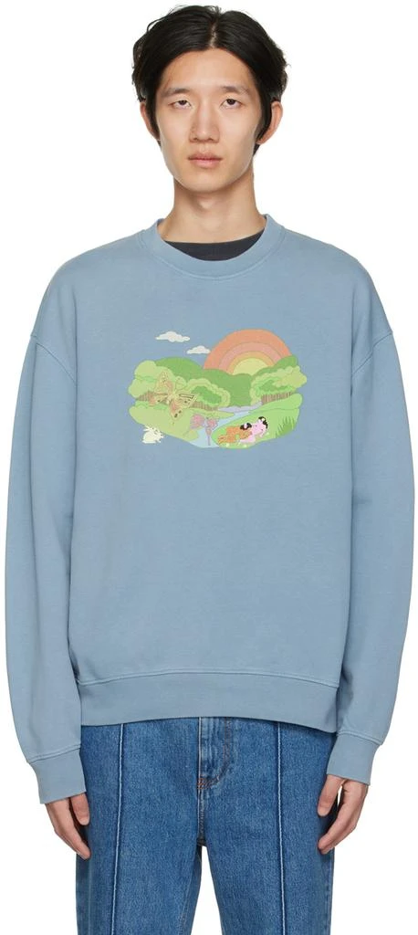 Carne Bollente SSENSE Exclusive Blue Valley Of Love Sweatshirt 1