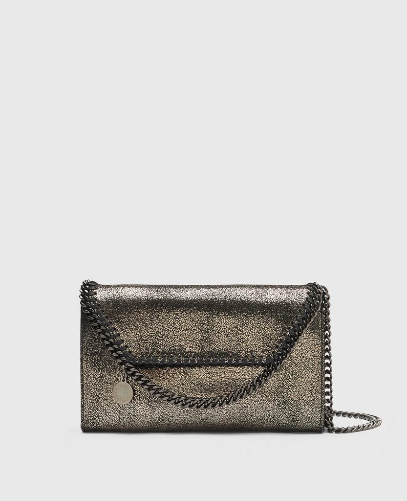 Stella McCartney Stella McCartney - Falabella Wallet Crossbody Bag, Woman, Dark grey metallic 1