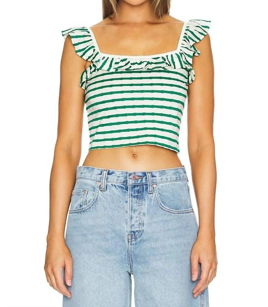 Nation LTD Nation Ltd - Rosa Stripe Ruffle Square Neck Top 1