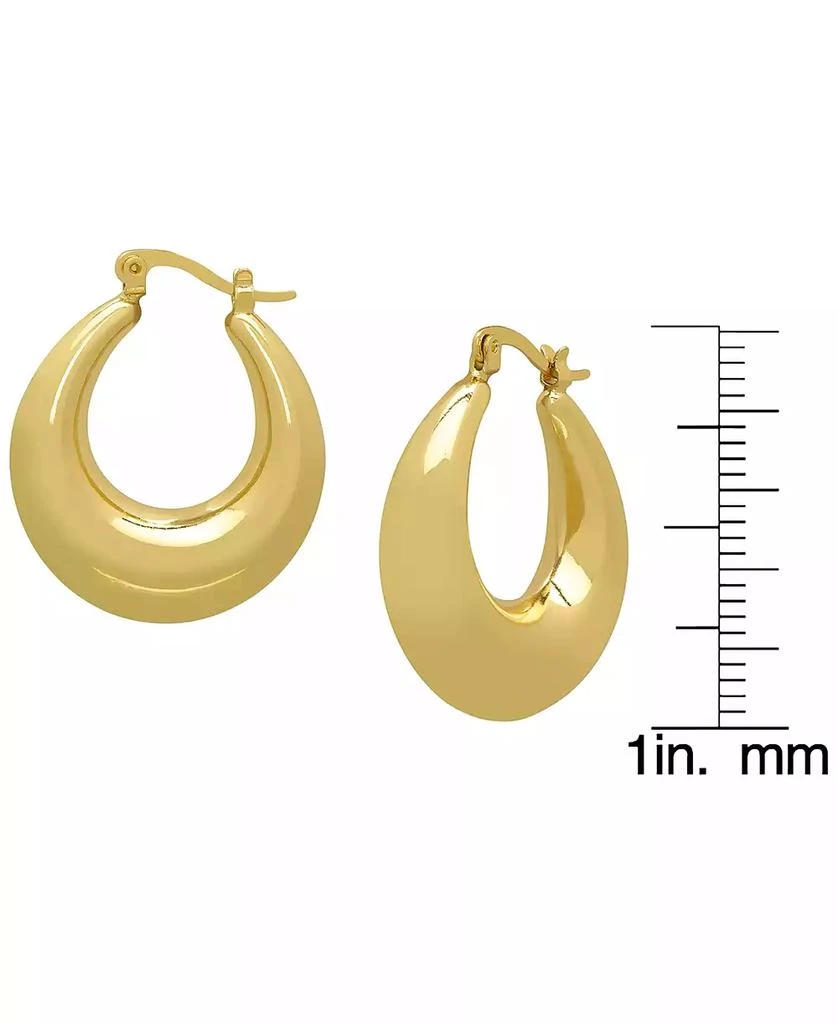 Macy
s 14k Gold Plated Brass Domed Hoop Earrings 2