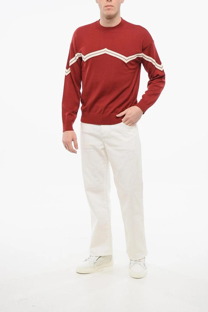 Armani Armani EMPORIO Virgin Wool Sweater with Herringbone Embroidery 4