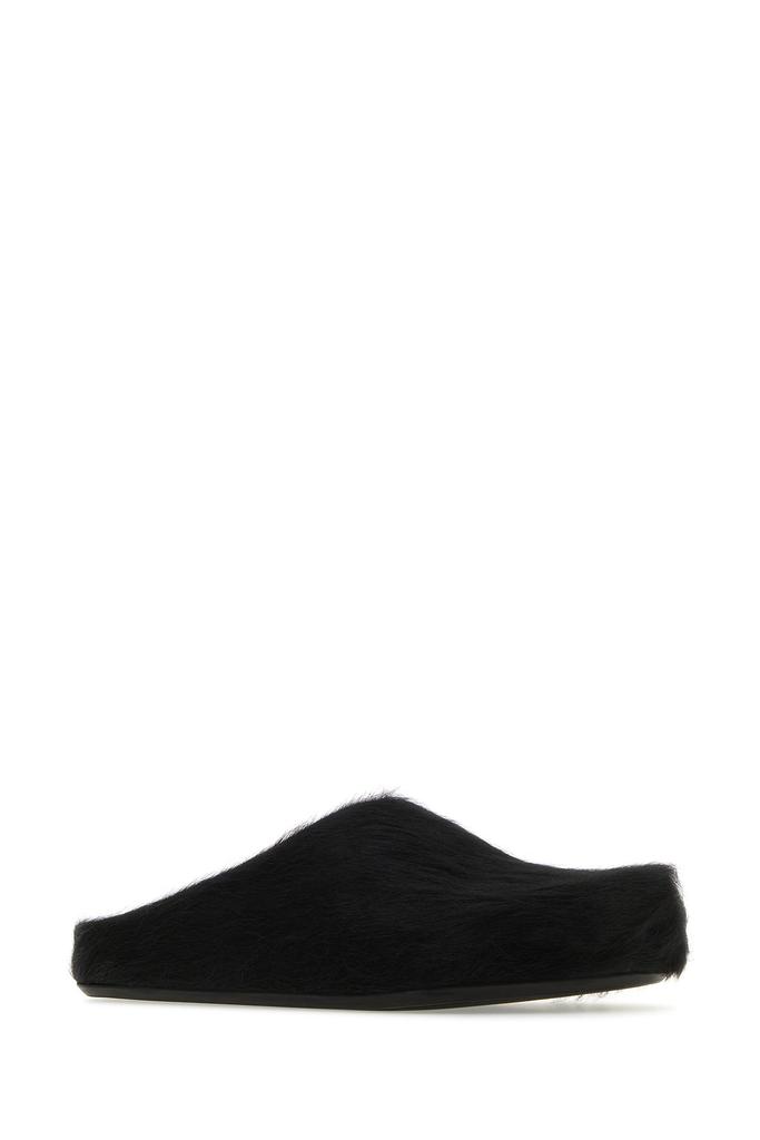 Marni Black calf hair Fussbett slippers