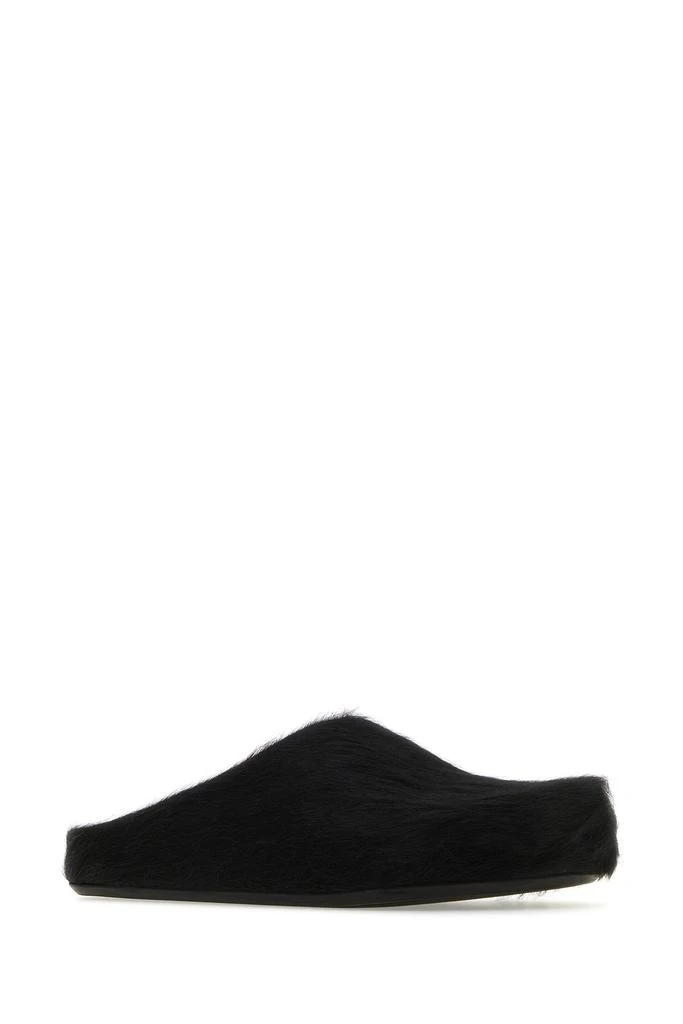 Marni Black calf hair Fussbett slippers 2