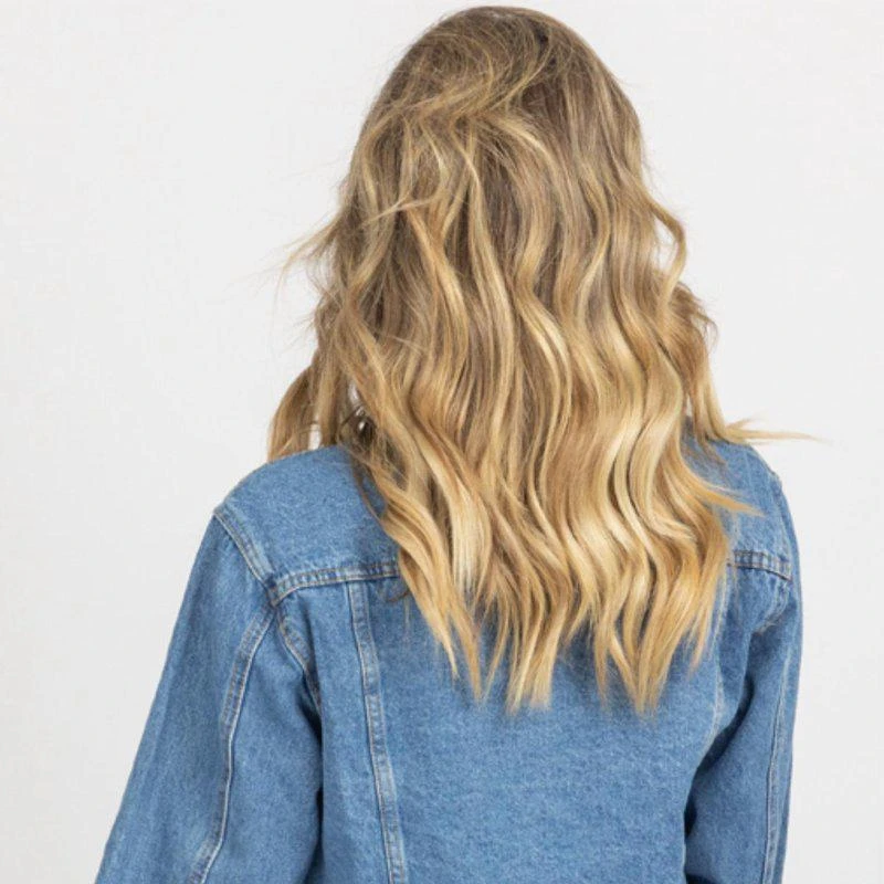 LE LIS Suede Patch Relaxed Denim Jacket 2