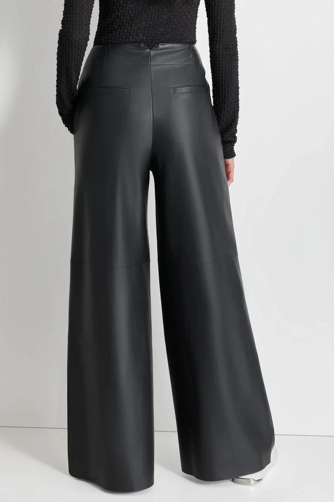 DKNY FAUX LEATHER WIDE LEG PANT 2