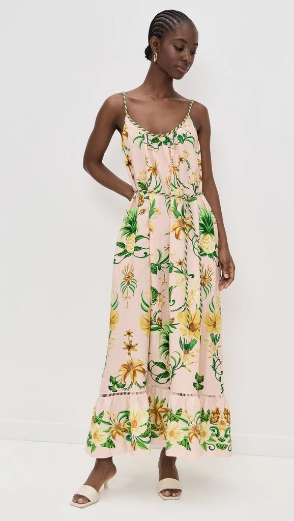 Farm Rio Botanical Beauty Pink Maxi Dress 1