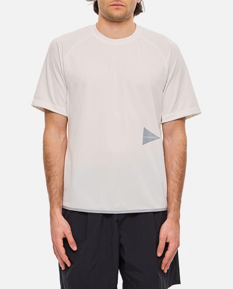 AND WANDER｜SHORT-SLEEVED ROUND NECK T-SHIRTS (Uv Cut Dr AND WANDER UV-cut dry short sleeve t-shirt
